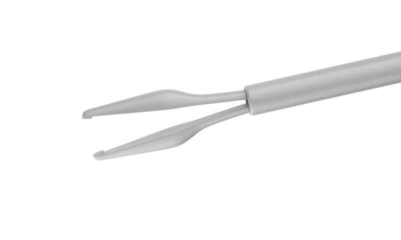 End-Gripping Vitreoretinal Forceps with Extended Gripping Area at the End of the Tip