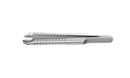 4-03952/MRS Capsulorhexis Forceps with Scale (2.50/5.00 mm), Cross-Action, for 1.50 mm Incisions, Curved Stainless Steel Jaws (8.50 mm), Long Lever (26.00 mm), Medium (91 mm) Round Stainless Steel Handle, Length 120 mm