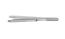 4-03952/LFS Capsulorhexis Forceps with Scale (2.50/5.00 mm), Cross-Action, for 1.50 mm Incisions, Curved Stainless Steel Jaws (8.50 mm), Long Lever (26.00 mm), Long (101 mm) Flat Stainless Steel Handle, Length 130 mm