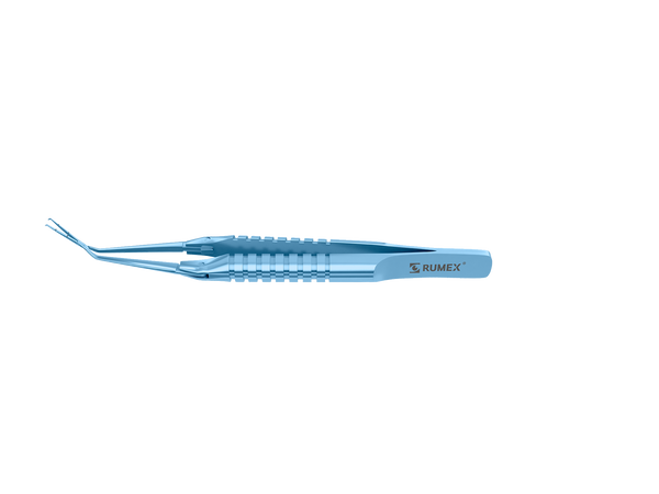 999R 4-03962/SRT Capsulorhexis Forceps with Scale (2.50/5.00 mm), Cross-Action, for 1.50 mm Incisions, Straight Titanium Jaws (8.50 mm), Long Lever (26.00 mm), Short (71 mm) Round Titanium Handle, Length 100 mm