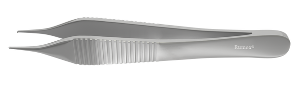 158R 4-0741S Adson Fixation Forceps, 0.50 mm, 1x2 Teeth, Length 124 mm, Stainless Steel