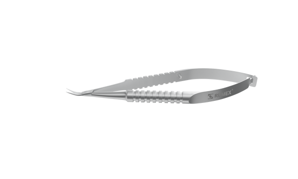 134R 11-034S Universal Corneal Scissors, Blunt Tips, 7.50 mm Curved Blades, Round Handle, Length 110 mm, Stainless Steel