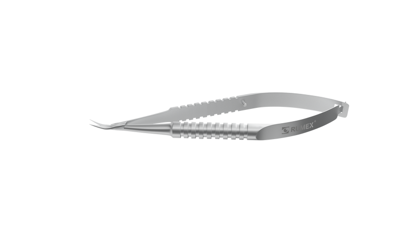 134R 11-034S Universal Corneal Scissors, Blunt Tips, 7.50 mm Curved Blades, Round Handle, Length 110 mm, Stainless Steel