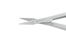 11-0501S Clayman-Vannas Swan Neck Straight Scissors, Sharp Tips, 5.00 mm Blades, Smooth Handle, Length 81 mm, Stainless Steel