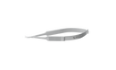 024R 11-052S Vannas Capsulotomy Scissors, Curved, Sharp Tips, 6.00 mm Blades, Flat Handle, Length 84 mm, Stainless Steel