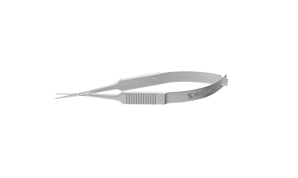 162R 11-056S Gills-Vannas Capsulotomy Scissors, Straight, Sharp Tips, 10.00 mm Blades, Flat Handle, Length 88 mm, Stainless Steel