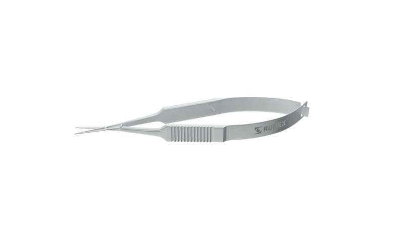 162R 11-056S Gills-Vannas Capsulotomy Scissors, Straight, Sharp Tips, 10.00 mm Blades, Flat Handle, Length 88 mm, Stainless Steel