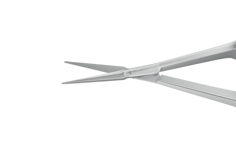 162R 11-056S Gills-Vannas Capsulotomy Scissors, Straight, Sharp Tips, 10.00 mm Blades, Flat Handle, Length 88 mm, Stainless Steel