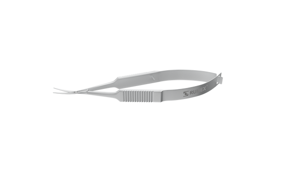054R 11-058S Gills-Vannas Capsulotomy Scissors, Curved, Sharp Tips, 10.00 mm Blades, Flat Handle, Length 88 mm, Stainless Steel