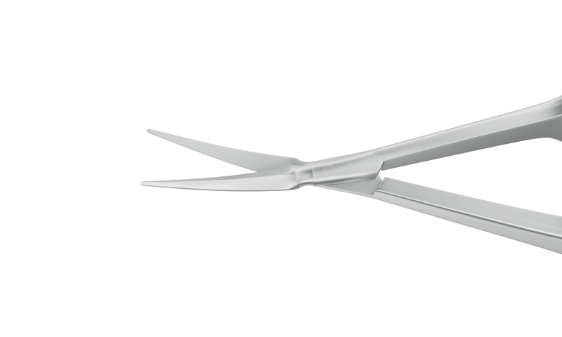 054R 11-058S Gills-Vannas Capsulotomy Scissors, Curved, Sharp Tips, 10.00 mm Blades, Flat Handle, Length 88 mm, Stainless Steel