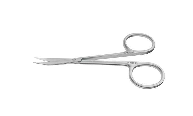 016R 11-132S Stevens Tenotomy Scissors, Curved, Blunt Tips, Length 115 mm, Stainless Steel