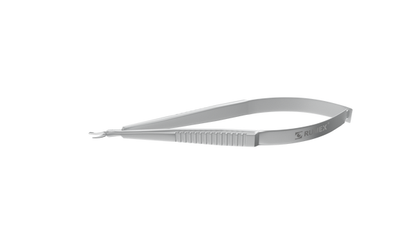 999R 11-135 Holland Spatulated DALK Scissors, Left, Micro blades, Delicate Shortened Outer Blade, Rounded Blunt Tips, Length 100 mm, Stainless Steel