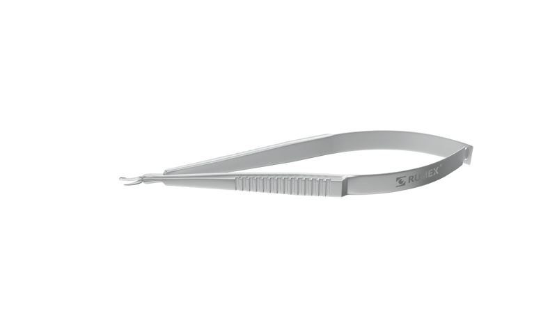 999R 11-135 Holland Spatulated DALK Scissors, Left, Micro blades, Delicate Shortened Outer Blade, Rounded Blunt Tips, Length 100 mm, Stainless Steel