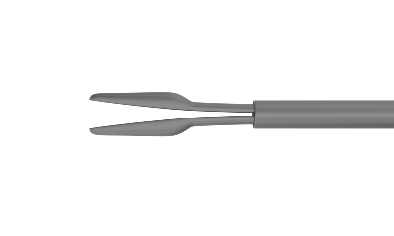 999R 12-301-23H Gripping Forceps with a sandblasted platform, Attached to a Squeeze Handle, with RUMEX Flushing System, 23 Ga