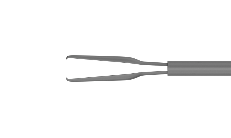 999R 12-410-23H Eckardt End-Gripping Forceps, Attached to a Squeeze Handle, with RUMEX Flushing System, 23 Ga