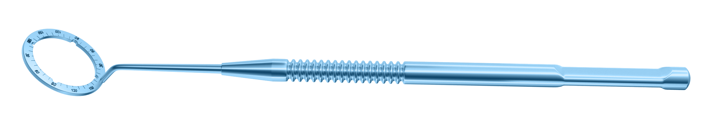 999R 2-0331T Grooved Mendez Degree Gauge, with 4 Grooves, 13.00/16.50 mm Diameters, Length 122 mm, Titanium