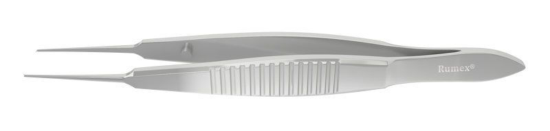 105R 4-0600S Castroviejo Suturing Forceps, 0.12 mm, 1x2 Teeth, 6.00 mm Tying Platform, Flat Handle, Length 110 mm, Stainless Steel