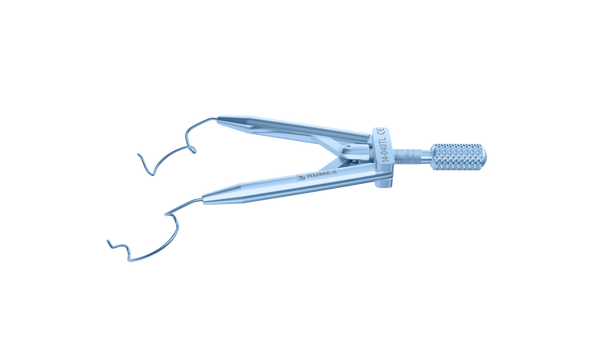 999R 14-040TL Lieberman Temporal Speculum, 14.00 mm Rounded Open Blades, Round Branches, Specially Designed for LASIK, Length 76 mm, Titanium