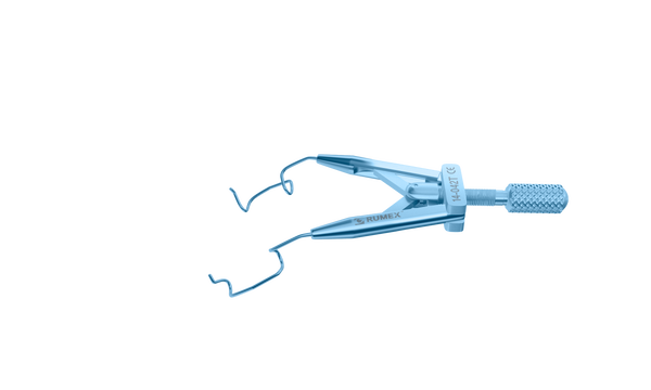 999R 14-042T Lieberman Temporal Speculum, 10.00 mm V-Shaped Blades, Round Branches, Child Size, Length 60 mm, Titanium