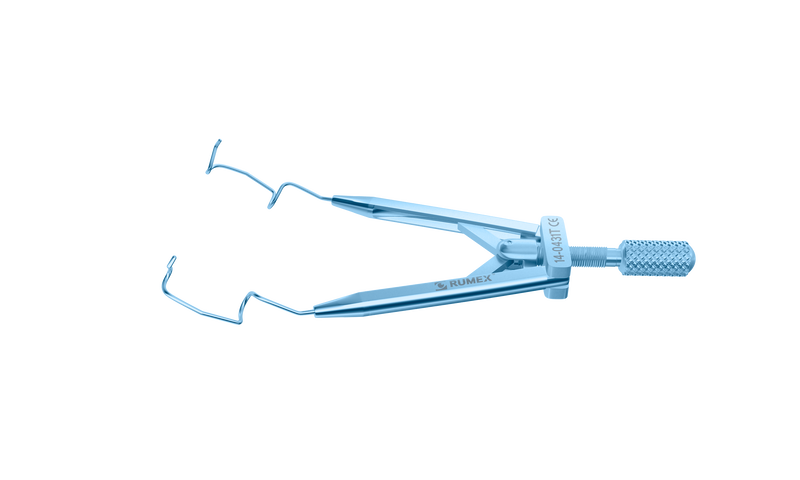 999R 14-0431T Lieberman Nasal Speculum, 10.00 mm V-Shaped Blades, Flat Branches, Child Size, Length 60 mm, Titanium