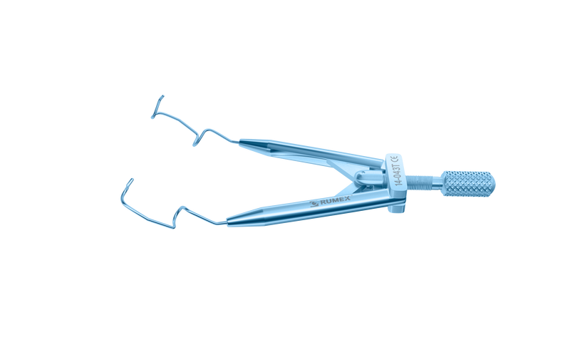999R 14-043T Lieberman Nasal Speculum, 10.00 mm V-Shaped Blades, Round Branches, Child Size, Length 60 mm, Titanium
