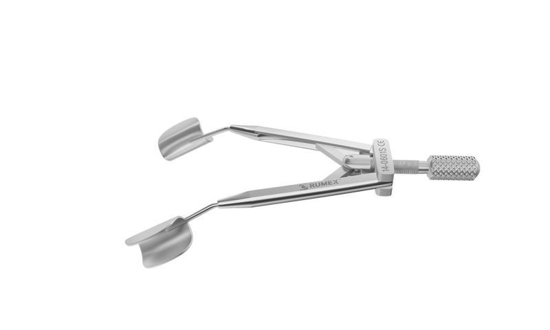 999R 14-0601S Kershner Reversible Solid Blades Speculum, Flat Branches, Length 70 mm, Stainless Steel