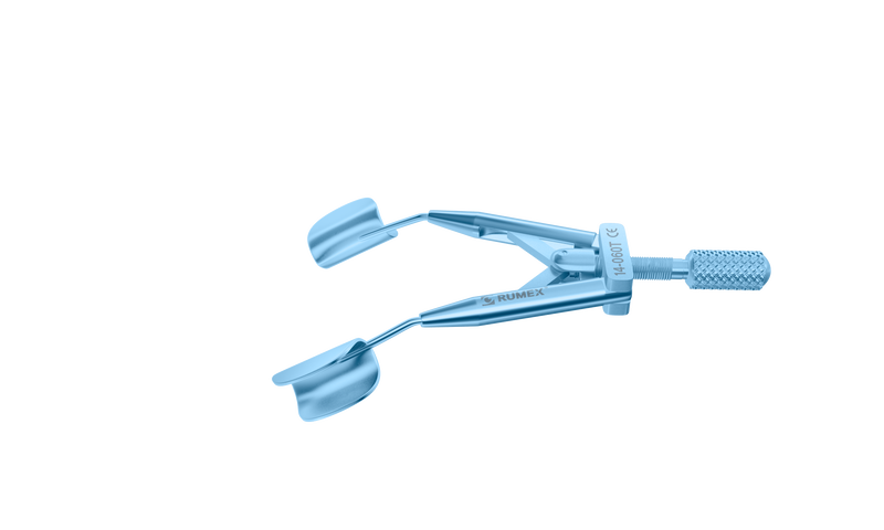 089R 14-060T Kershner Reversible Speculum, 14.00 mm Solid Blades, Round Branches, Length 70 mm, Titanium