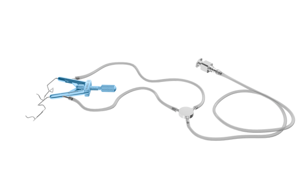 157R 14-080A Lieberman Temporal Speculum with Aspiration, Adult Size, 14.00 mm V-Shaped Blades, Length 78 mm