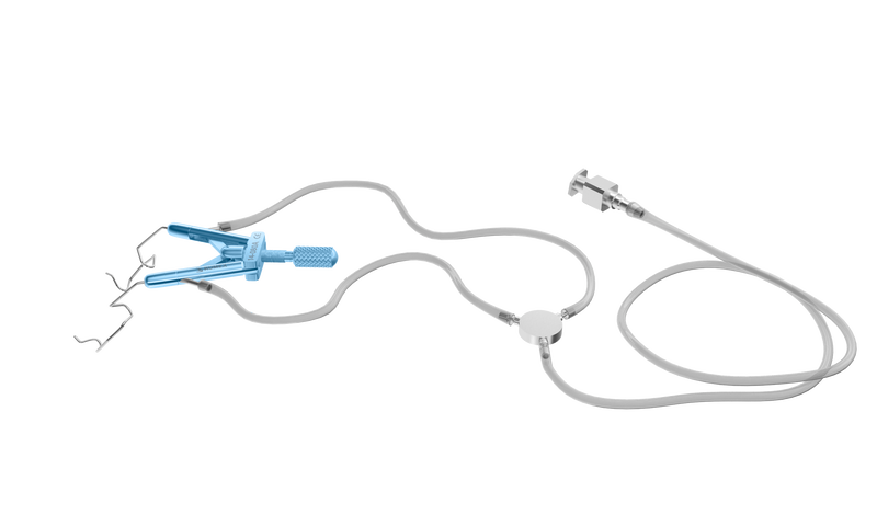 157R 14-080A Lieberman Temporal Speculum with Aspiration, Adult Size, 14.00 mm V-Shaped Blades, Length 78 mm