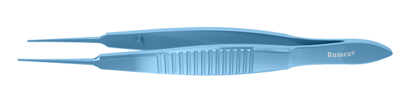 139R 4-0601T Castroviejo Suturing Forceps, 0.30 mm, 1x2 Teeth, 6.00 mm Tying Platform, Flat Handle, Length 108 mm, Titanium