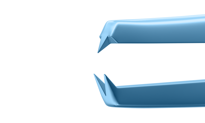 139R 4-0601T Castroviejo Suturing Forceps, 0.30 mm, 1x2 Teeth, 6.00 mm Tying Platform, Flat Handle, Length 108 mm, Titanium
