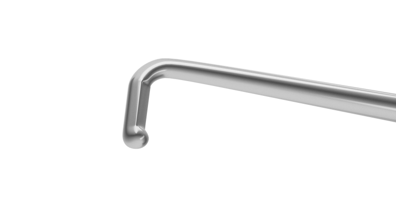 116R 7-1061 He Phaco Chopper, RHD, 45° Angled, Wedge-Shaped, Length 120 mm, Round Titanium Handle