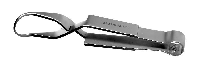 999R 16-080S Schaedel Towel Clamp, Flat Handle, Length 85 mm, Stainless Steel