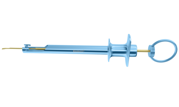 210R 16-2808 Next Generation IOL Injector for D Cartridge with Plunger Mechanism and Reverse Inner Spring, Length 212 mm, Titanium Handle with Ring