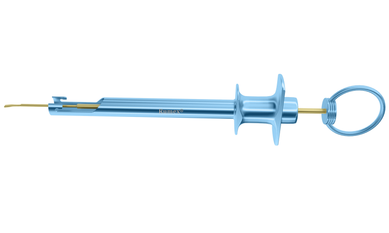 210R 16-2808 Next Generation IOL Injector for D Cartridge with Plunger Mechanism and Reverse Inner Spring, Length 212 mm, Titanium Handle with Ring