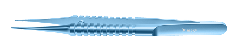 133R 4-185T Tennant Straight Tying Forceps, Extra-Delicate Tips, for 9-0 to 11-0 Sutures, Round Handle, Length 108 mm, Titanium