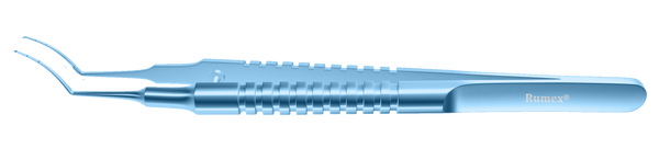 999R 4-03314T Utrata Capsulorhexis Forceps with Scale (2 Engravings at 3.00, 6.00 mm), Cystotome Tips, 11.50 mm Curved Jaws, Round Handle, Length 110 mm, Titanium
