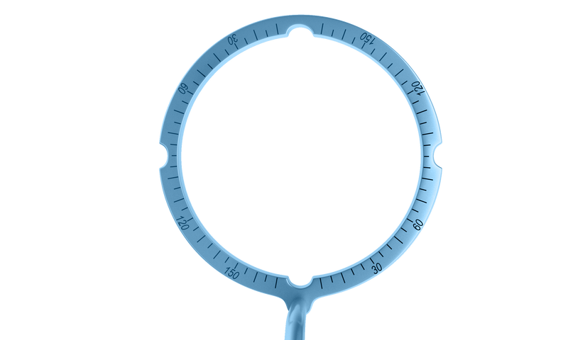 999R 2-034T Grooved Fine Mendez Degree Gauge, with 4 Grooves, 12.00/14.00 mm Diameters, Length 133 mm, Titanium