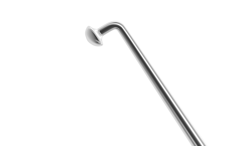 999R 5-031 Rumex Lens Manipulator, Button-Shaped Tip 0.45 mm, Angled, Length 122 mm, Round Titanium Handle