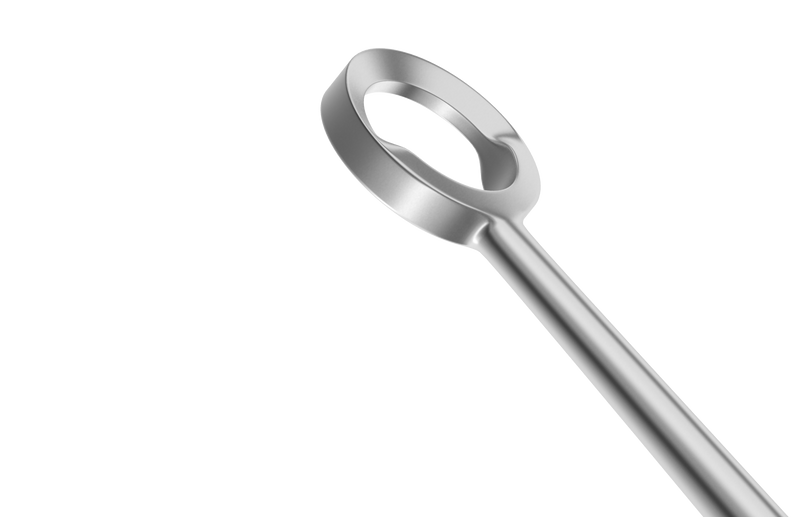 999R 7-101 Anterior/Posterior Capsule Polisher, Angled 135°, Length 120 mm, Round Titanium Handle