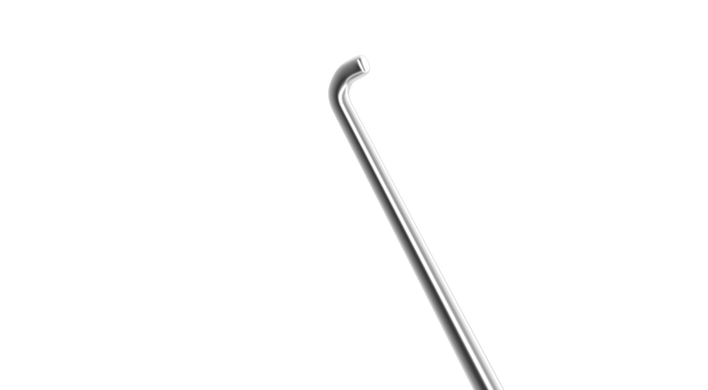212R 5-0322 Reversed Sinskey Hook, Angled, 0.20 x 10.00 mm Shaft, Length 117 mm, Round Titanium Handle