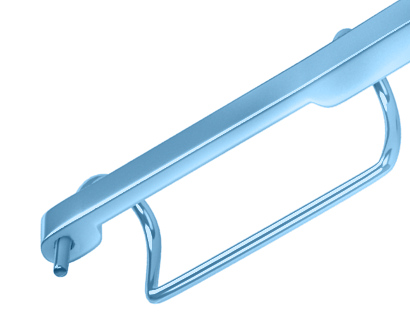 045R 14-061T Castroviejo Speculum, Flat branches, Fenestrated 14.00 mm Blades, Adult Size, Length 85 mm, Titanium