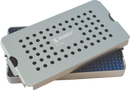 18-323 Aluminum Sterilization Tray with Silicone Mat, 200×110×40 mm, 7.75×4.25×1.5″