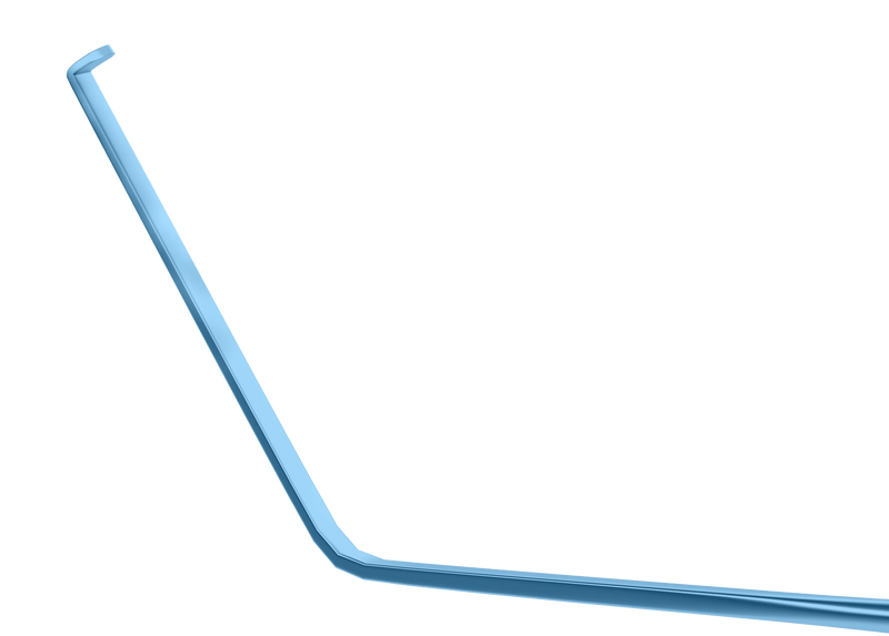 999R 13-155T Melles DSAEK PLK Scraper, Style 2, 90° Angle, Length 125 mm, Titanium