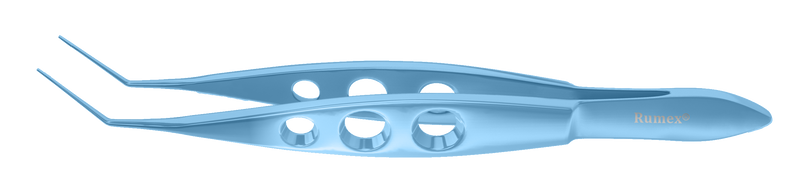 999R 7-0201T Kansas-Alfonso Nucleus Fragment Removing Forceps, with Teeth, Flat Handle, Length 107 mm, Titanium