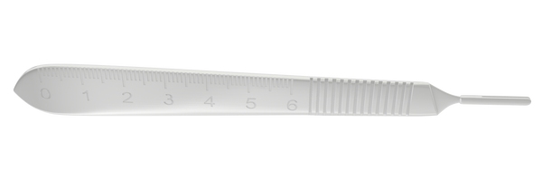 135R 1-020S Bard Parker Handle, Flat, Length 125 mm, Stainless Steel