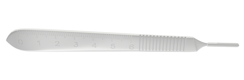 135R 1-020S Bard Parker Handle, Flat, Length 125 mm, Stainless Steel