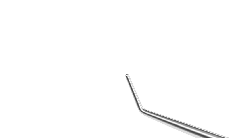 173R 20-2071 ReLEx Smile Double Lenticule Spatula (Blunt Spoon and Shortened Flat Spatula), Length 129 mm, Round Titanium Handle