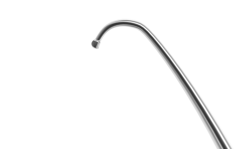 181R 7-072 Nucleus Claw Chopper, Angled, Round Handle, Length 120 mm, Round Titanium Handle