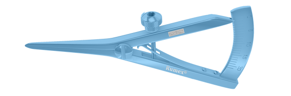 999R 2-010T Castroviejo Caliper, Measure 0-20 mm, Both Sides Scale, Length 87 mm, Titanium